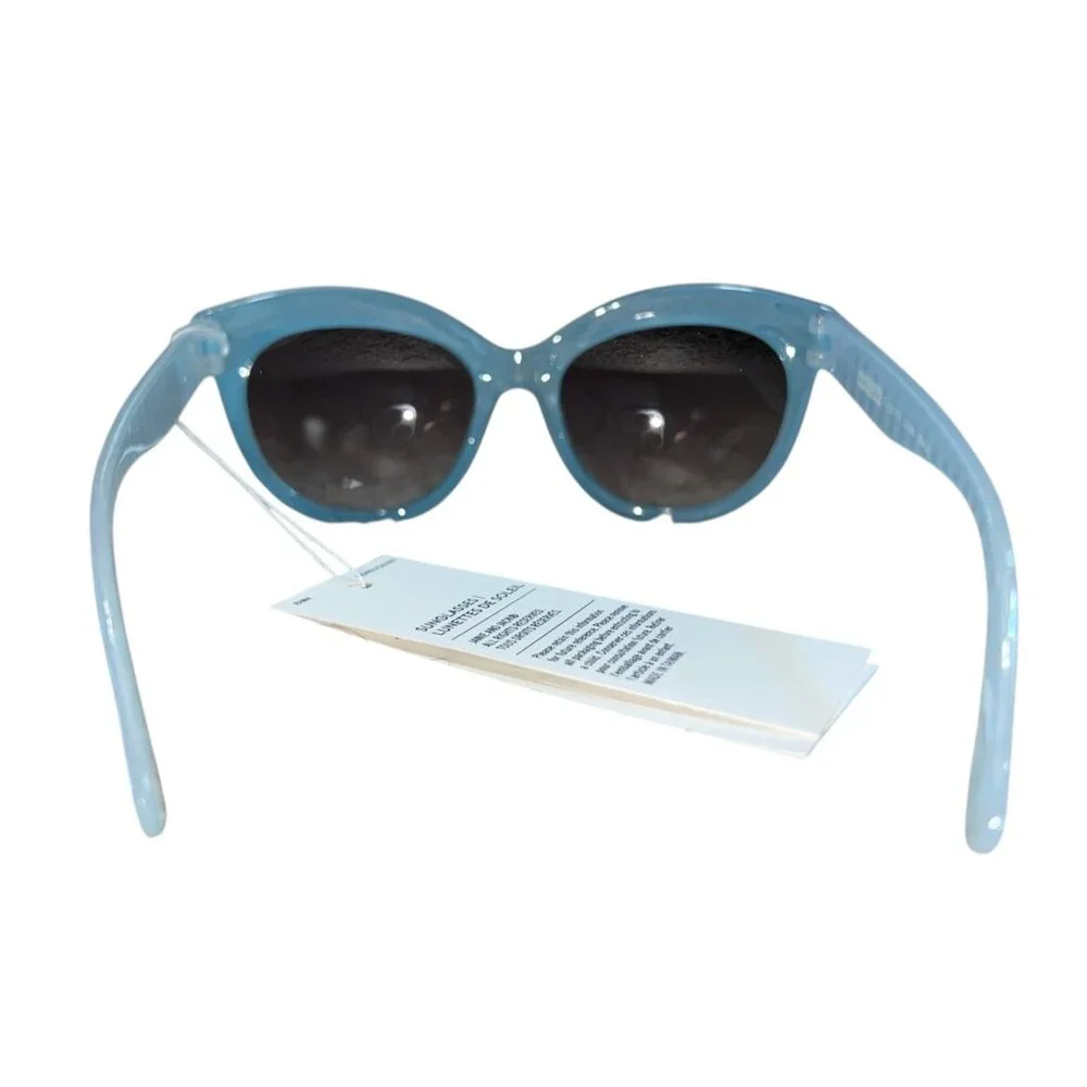 Janie & Jack Blue Cat Eyes Striped Arm Sunglasses 0-24 Months